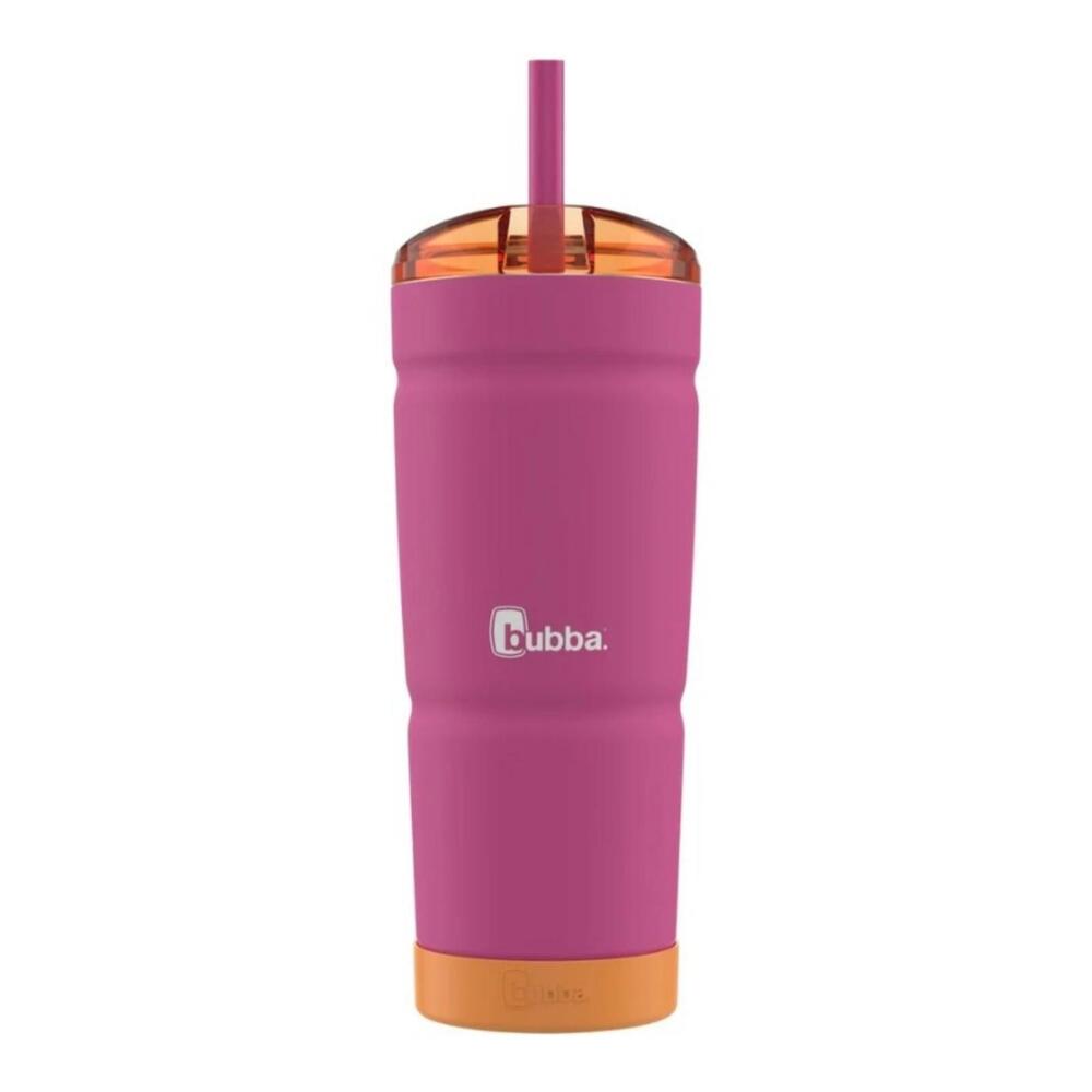Bubba Envy-S 24oz Insulated Stainless Steel Tumbler w/ Straw‎ Bumper Pink Orange